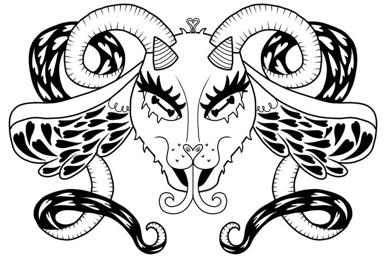 Love Heart Goat design