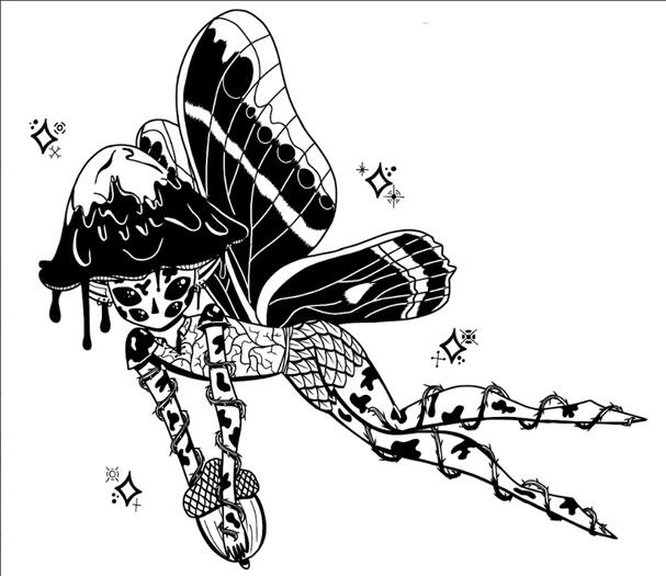 Inky Cap Mushroom fairy