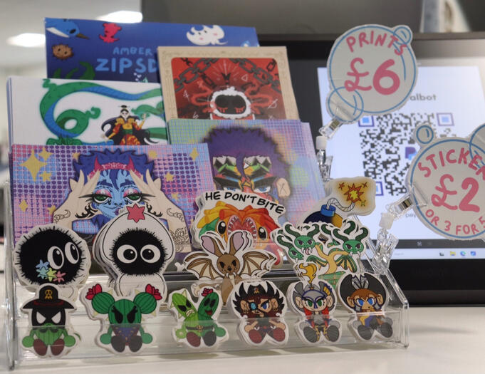 This is a display I had for my end of university exhibition. It involves both prints and stickers This is a display I had for my end of university exhibition. It involves both prints and stickers
